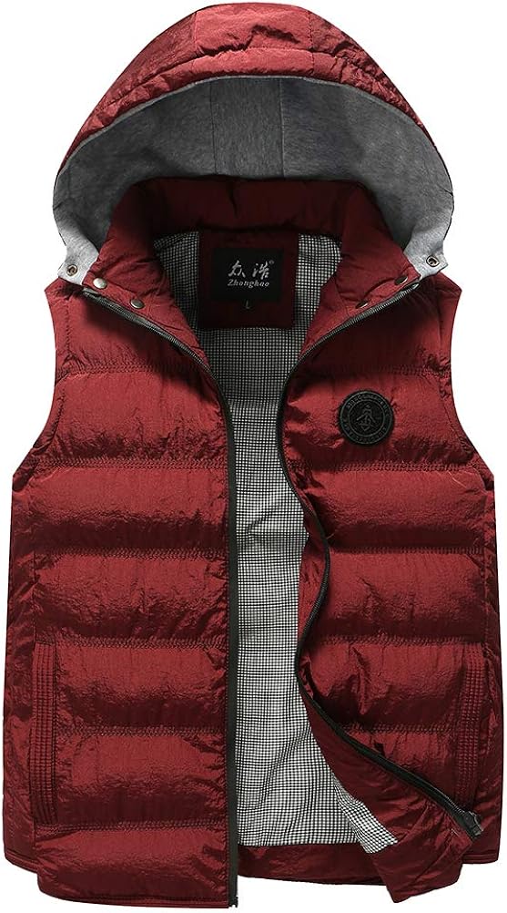 OZONEE Herren Steppweste Mit Kapuze - Übergangsjacke Für Outdoor & Sport