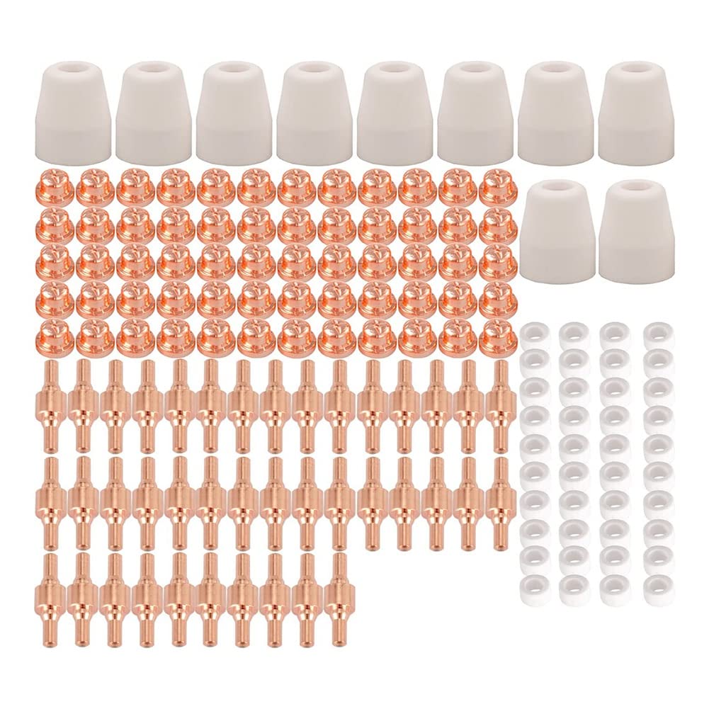 Evvmnaks 150Pcs Pt-31 Air Plasma Cutting Nozzle Electrode Consumables Fit Cut-40 Cut-50D Ct-312