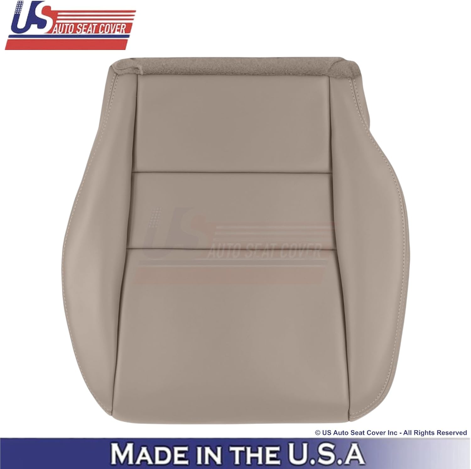US Auto Seat Cover 2003-2007 fits Honda Accord Genuine Leather Front Replacement Seat Covers Ivory