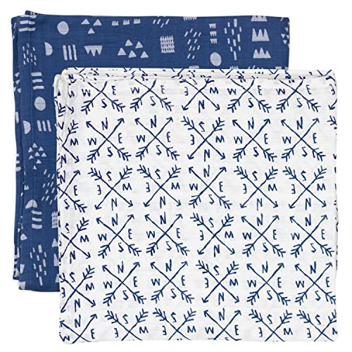 Image of HonestBaby Baby 100% Organic Cotton Swaddle Receiving Blankets (2 Pack)