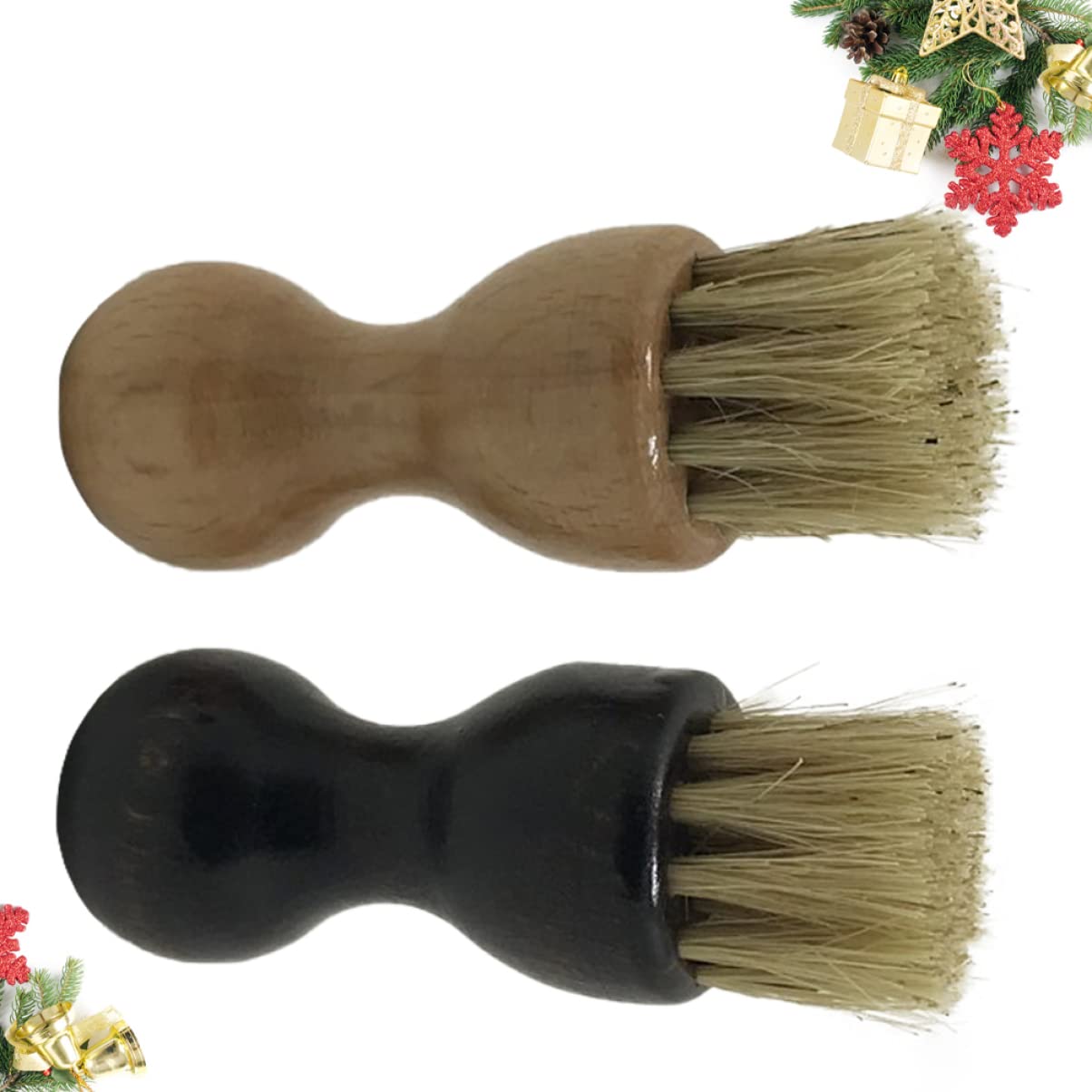 Cepillo para Lustrar Zapatos de Madera de Haya, 2 Piezas