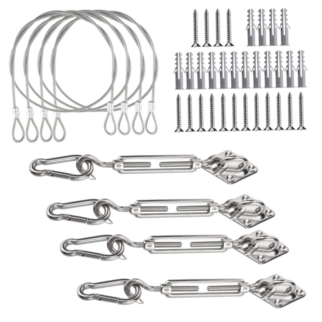 Kit de matériel voile d'ombrage de 44 pièces pour installation facile d'auvent