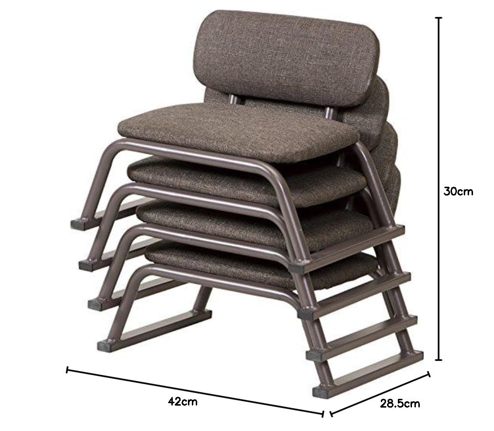 Amazon｜パール金属(PEARL METAL) 座椅子 ブラウン (約)本体:幅42×奥行