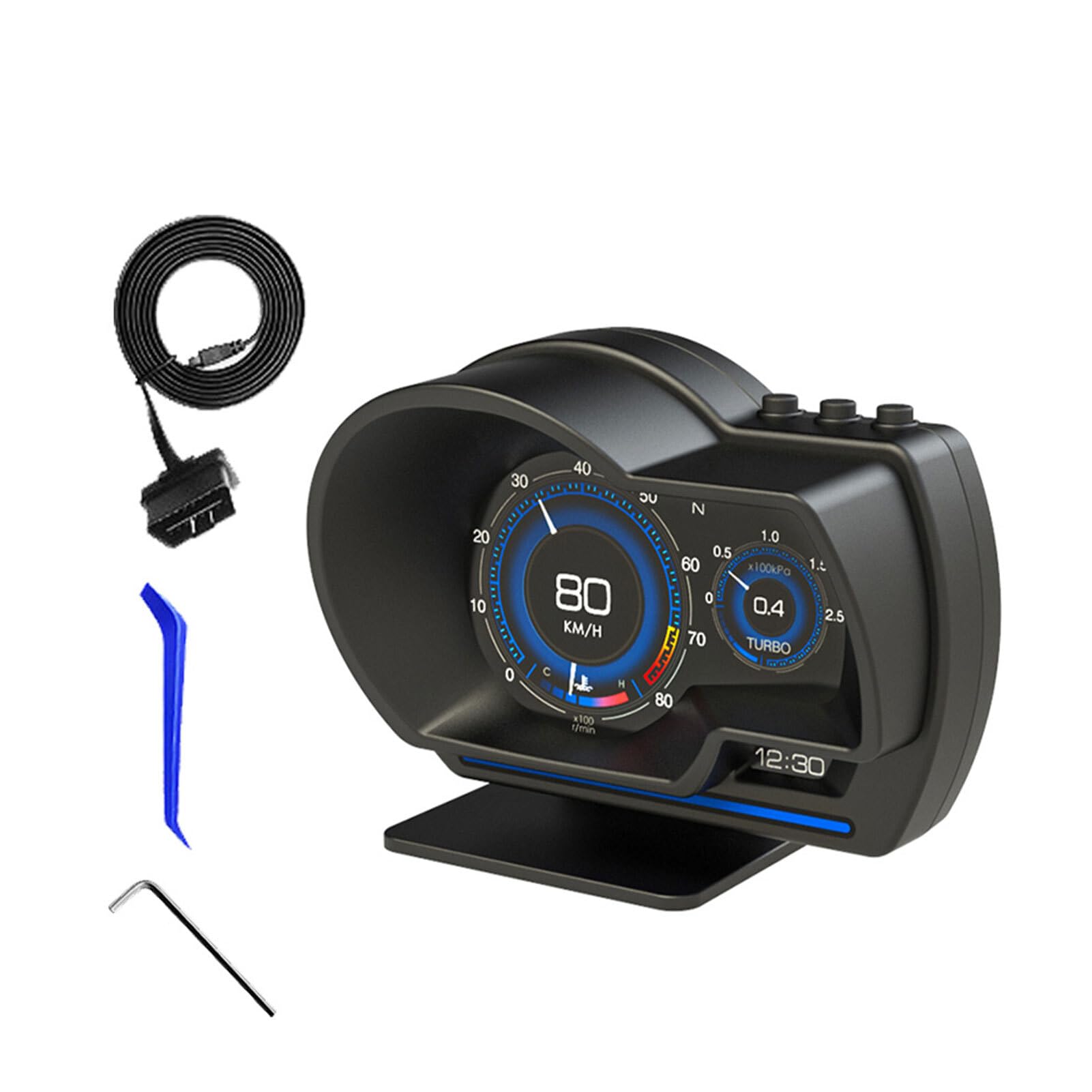 Pantalla HUD Head Up para coche, odómetro, velocímetro, pantalla Hud Head Up para coche, OBD y GPS, medidor inteligente profesional preciso