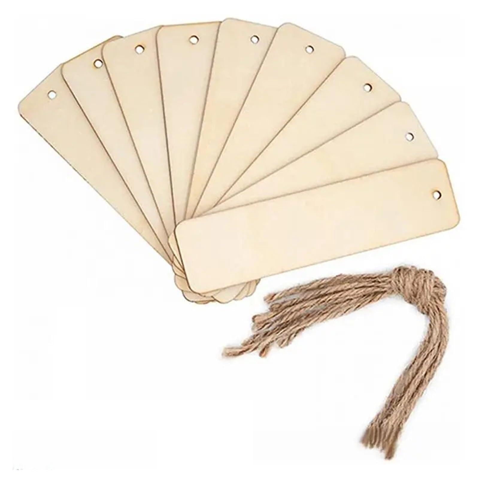 Door Knob Hangers 5/10/20/36Pcs Wooden Blank Bookmarks