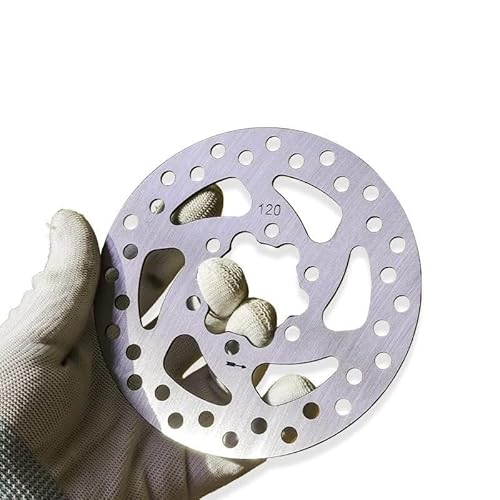 VOLOHAS Bremsscheibe aus Edelstahl mit 6 Löchern Scheibenbremse Stück Rotor 120 mm für Kukirin G2 Pro/NIU KQi3/KQi3 MAX/KQi3 PRO/Segway Ninebot F3/G3/ZT3/ZT3 Pro Elektroroller Bremsbeläge/Bremszubehör