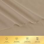 Kingrest 100% Cotton Twin Sheet Set - 3 Piece Lightweight & Cooling Bed Sheets, 16 Inch Deep Pocket, Breathable Percale Bedding, Soft & Durable Luxury Sheets (Brown)
