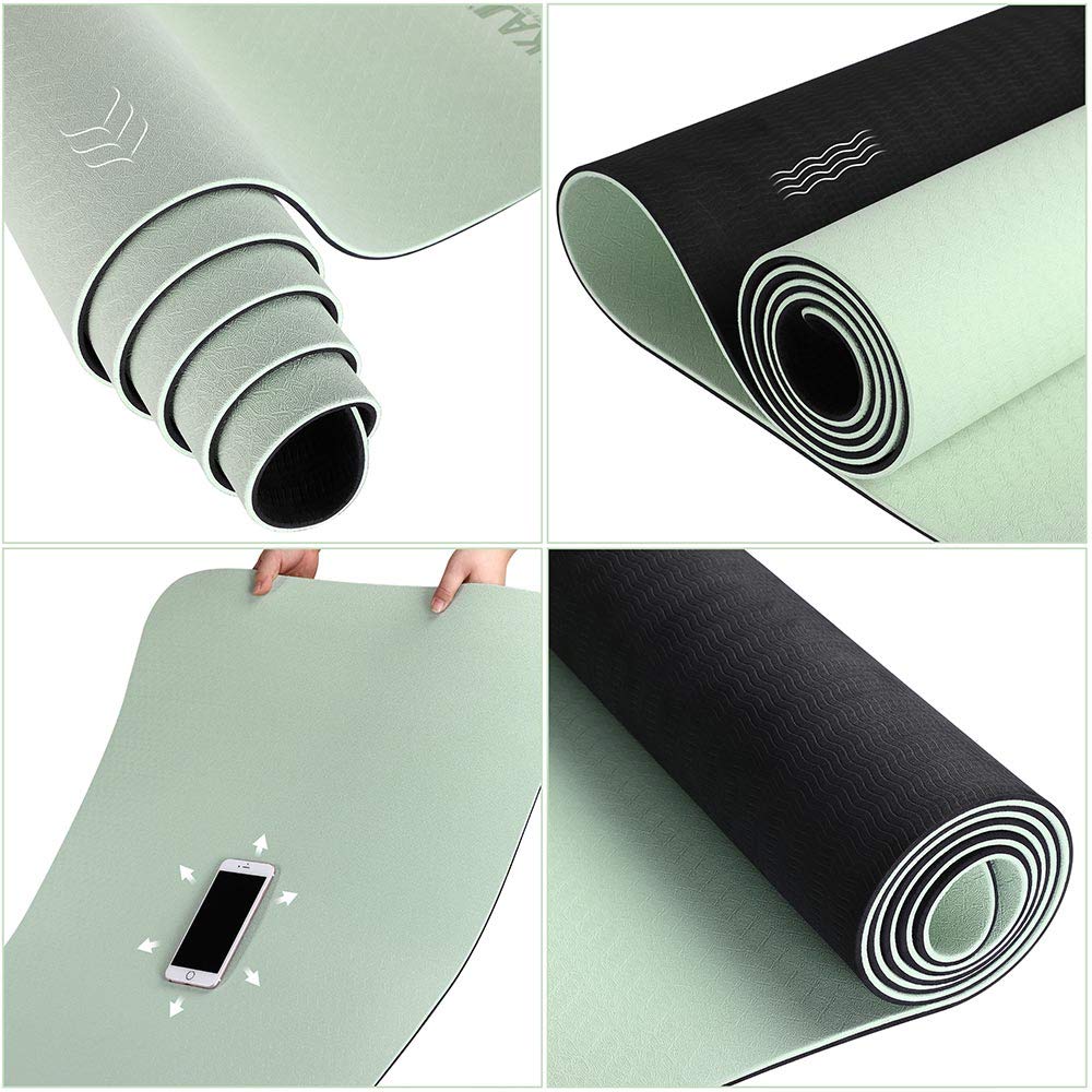 Tappetino Yoga TPE Ecologico 180x61cm - Doppio Strato Antiscivolo Con Custodia - Foto 2