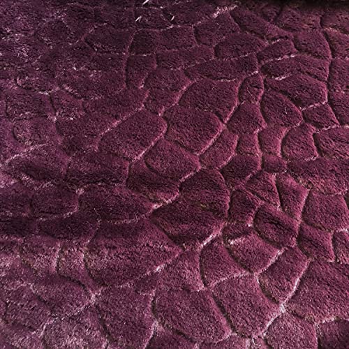 Micro tremplin fausse fourrure bordeaux 10m isolant et doux