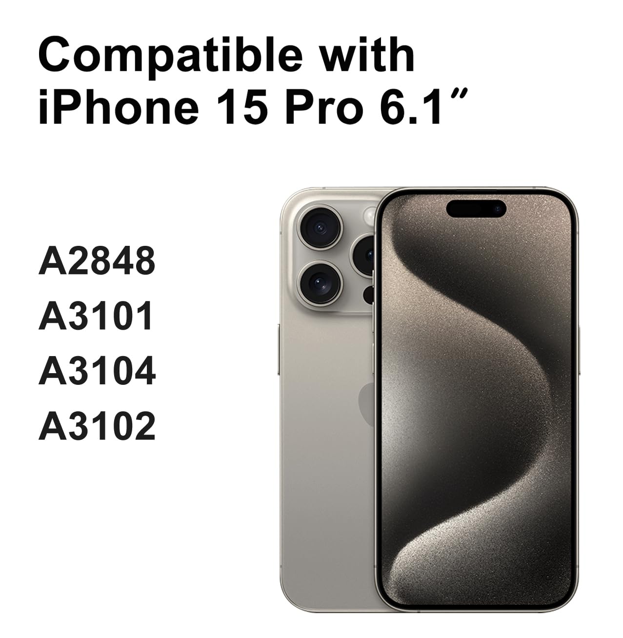 LL TRADER Display per iPhone 15 Pro LCD 6.1" di ricambio FHD Touch Screen 3D Touch Digitizer telaio montaggio e riparazione kit 20251