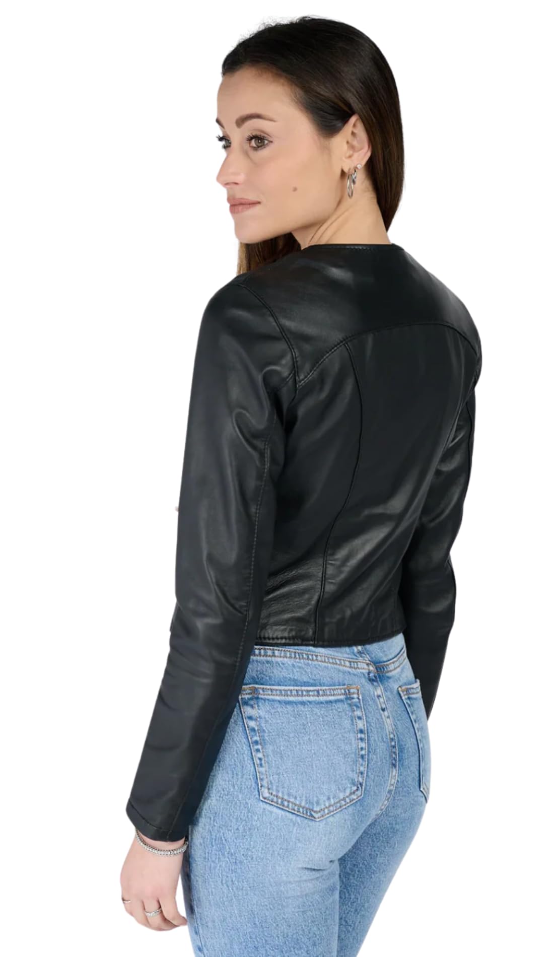 BARONE giubbotto pelle donna estivo - giacca pelle corta donna - vera pelle Made in italy IRENE CORTO