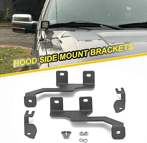 Miniatura 9 de Dasen Bisagras de capó laterales izquierdo y derecho del pilar A delantero para trabajosoportes de montaje de luz en cubo compatibles con Ford F150