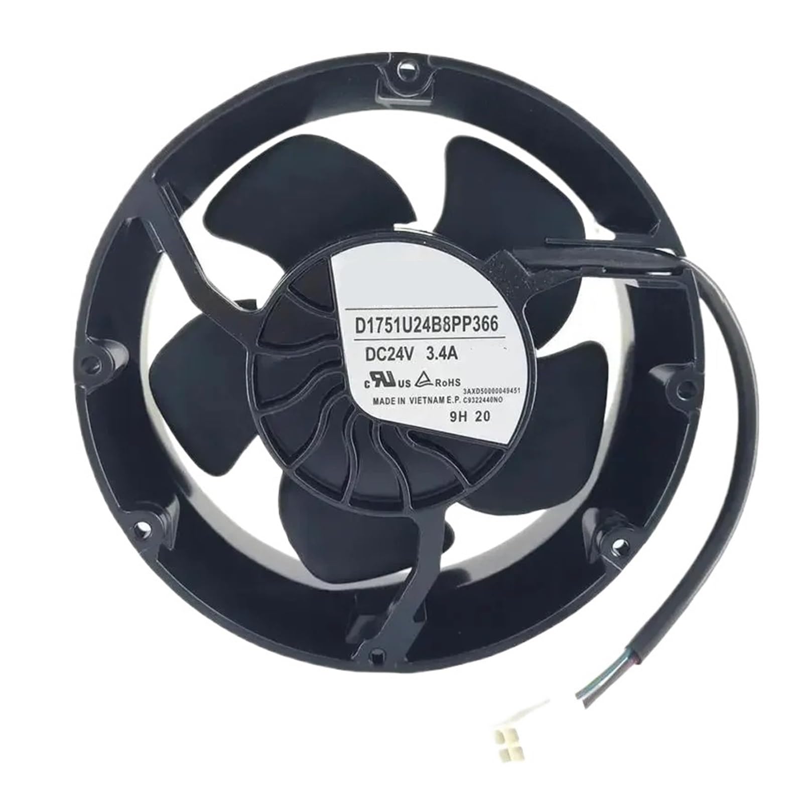 NACODLUL D1751U24B8PP363 17251 172X172X51MM 24V 3.40A D1751U24B8PP366 17.2CM 4-Wire Cooling Fan(D1751U24B8PP366)