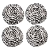 Essperta Stainless Steel Scrubber Set, Metal Sponge, Stainless Steel Scouring Pad, Stainless Steel Pads, Pack of 4