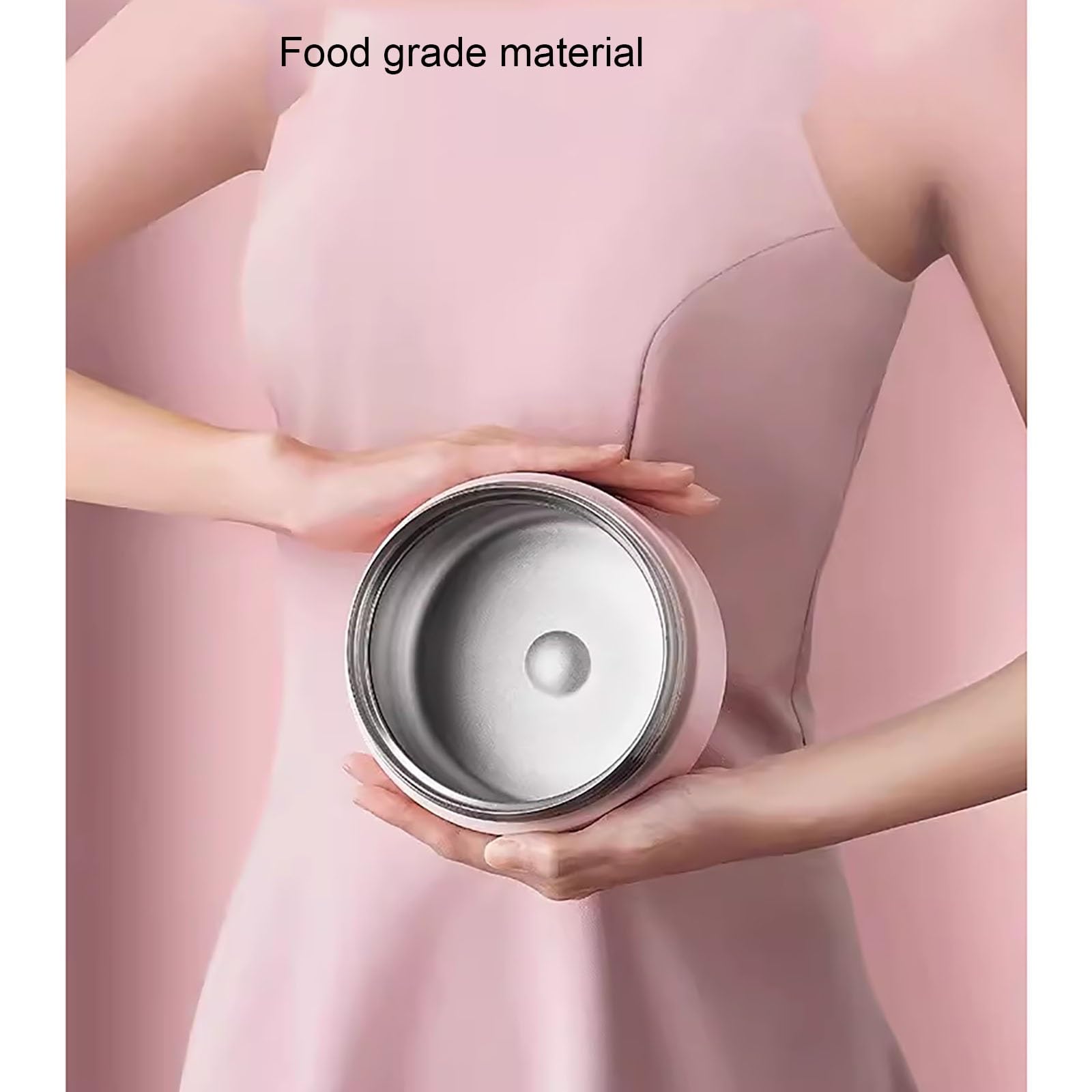 Lonchera, Fiambrera Grande, Hermética y con Aislamiento para el Trabajo y la Preparación de Comidas, a Prueba de Fugas y Derrames, con Cubiertos(Pink,Large)