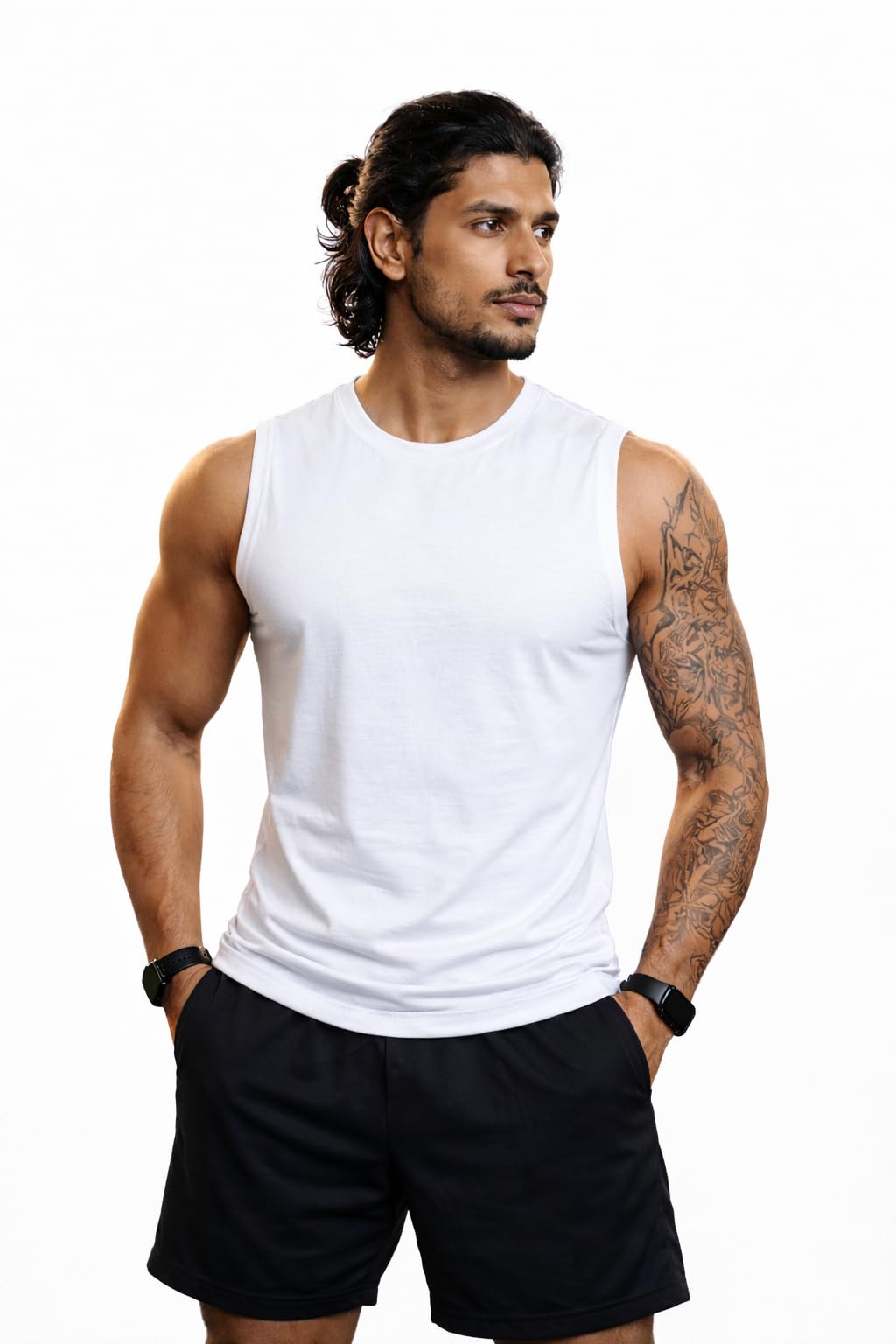 liula corporation Men's Sleeveless Tank Top, Black, Crew Neck, Athletic Fit, Workout Gym Training-picture-45