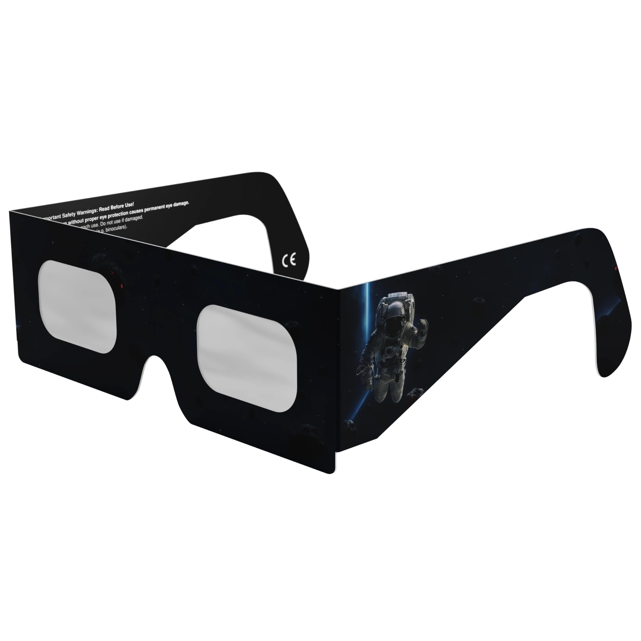Solar Eclipse Glasses ISO 12312-2 CE Certified | Safe Solar Viewing Glasses UK | Paper Cardboard Frame | Total Solar Eclipse August 2026 | Made in EU | 1 Pack | EVA