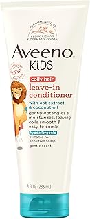 Aveeno Kids Coily Hair Leave-In Conditioner, Toddler Leave-In Conditioner for Sensitive Scalps Gently Detangles