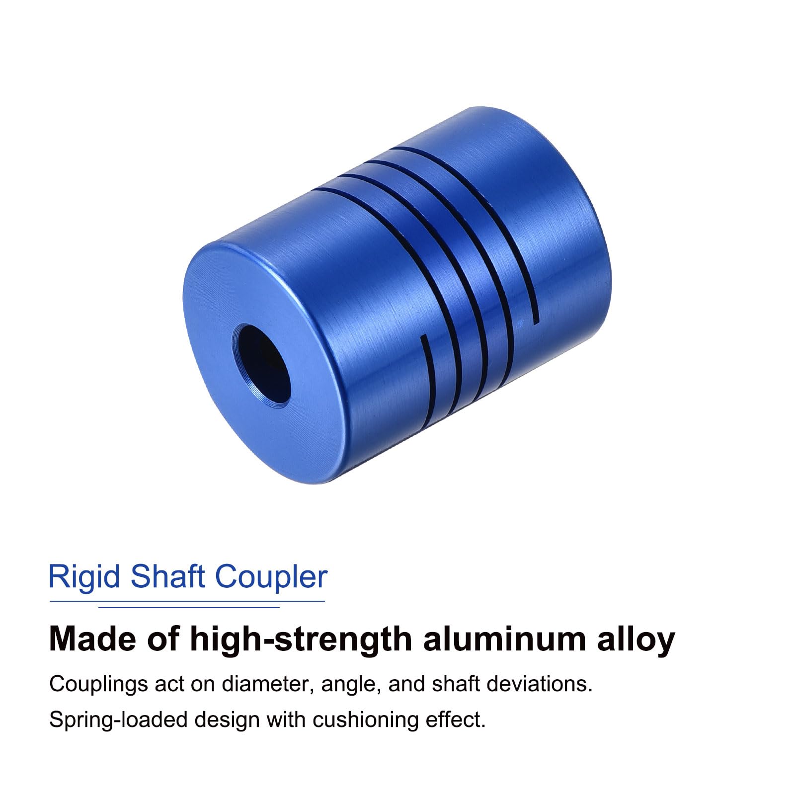 QUARKZMAN 1 szt. 6 mm do 6 mm sprzęgło ze stopu aluminium L25 x D19, elastyczny łącznik ze śrubami do enkoderów i silników, niebieski