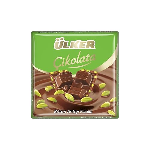 Ulker Antep Fistikli Sulu Cikolata Chocolate con Leche Turco con Pistacho
