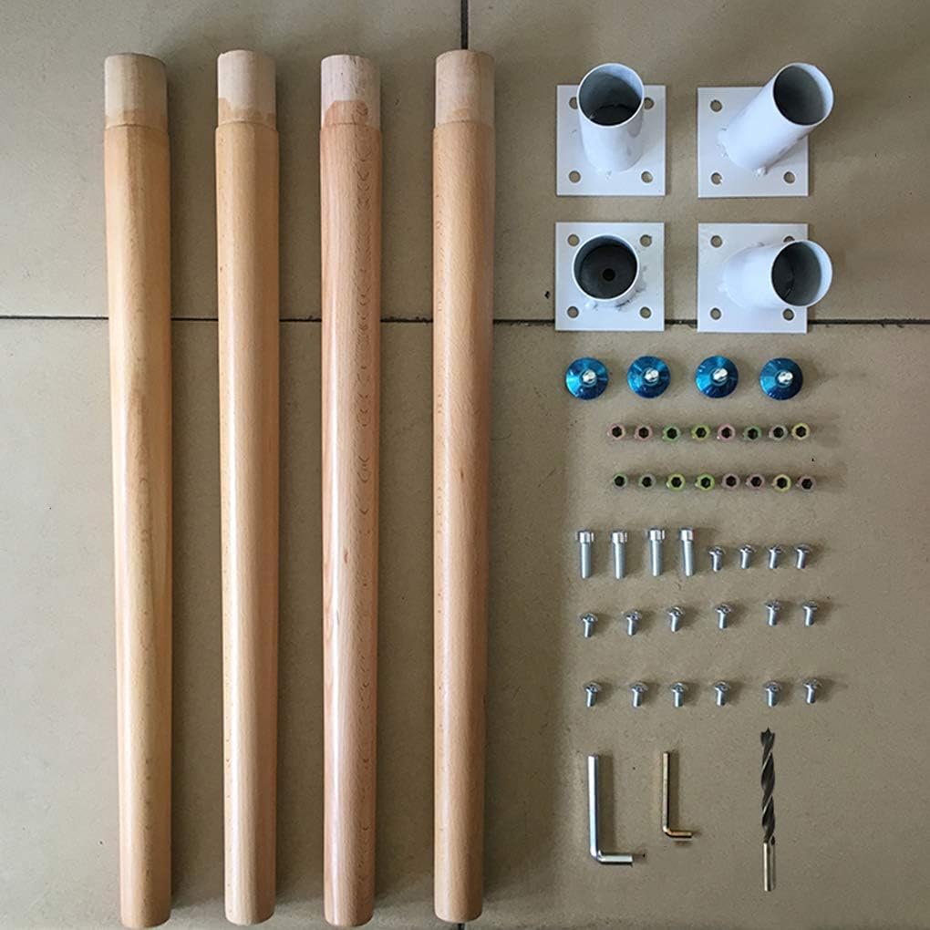 Furniture Leg Sofa Legs, 4 Pieces Solid Wood Furniture Legs Iron Sleeve Oblique Cone Replacement Furniture Feet Wood Table Legs Furniture Legs for Dresser Cabinet Chair Office Furniture Wood Feet
