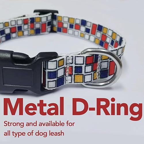 Miniatura 4 de Opetmart Collar de perro, collar con estampado de perro, ajustable, suave, con hebilla de liberación rápida para perros pequeños, medianos y grandes