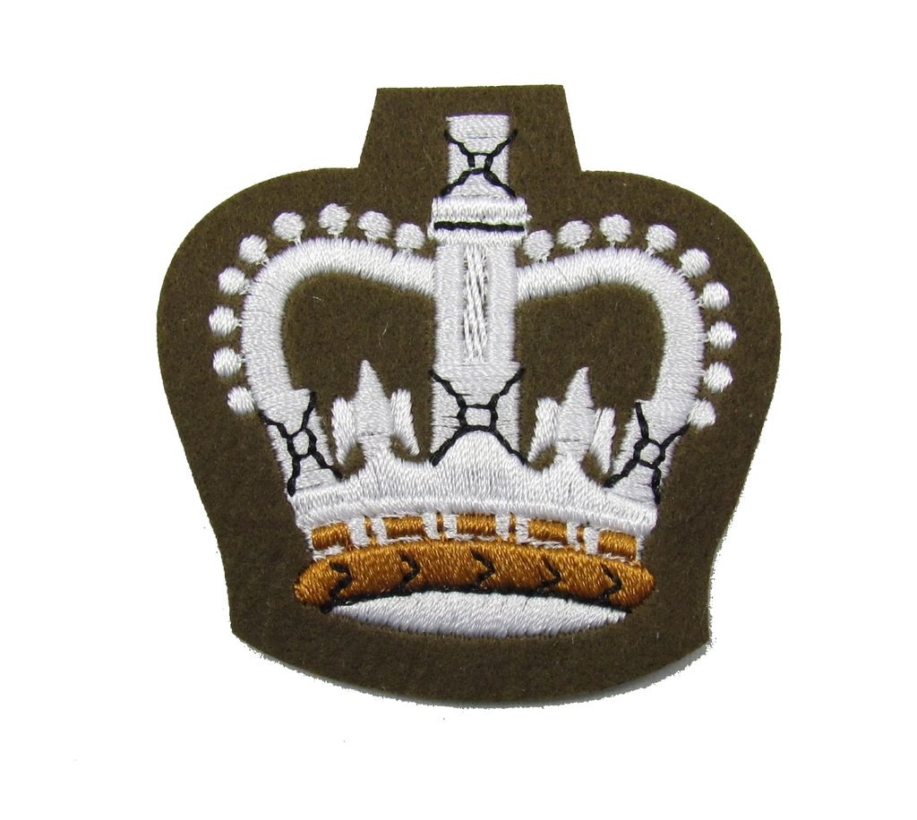 Uniform Store London Men's White Badge Crown Future Army Dress Warrant Officers Class 2 Crown Fad Wo2 Crown Sold Single R1621