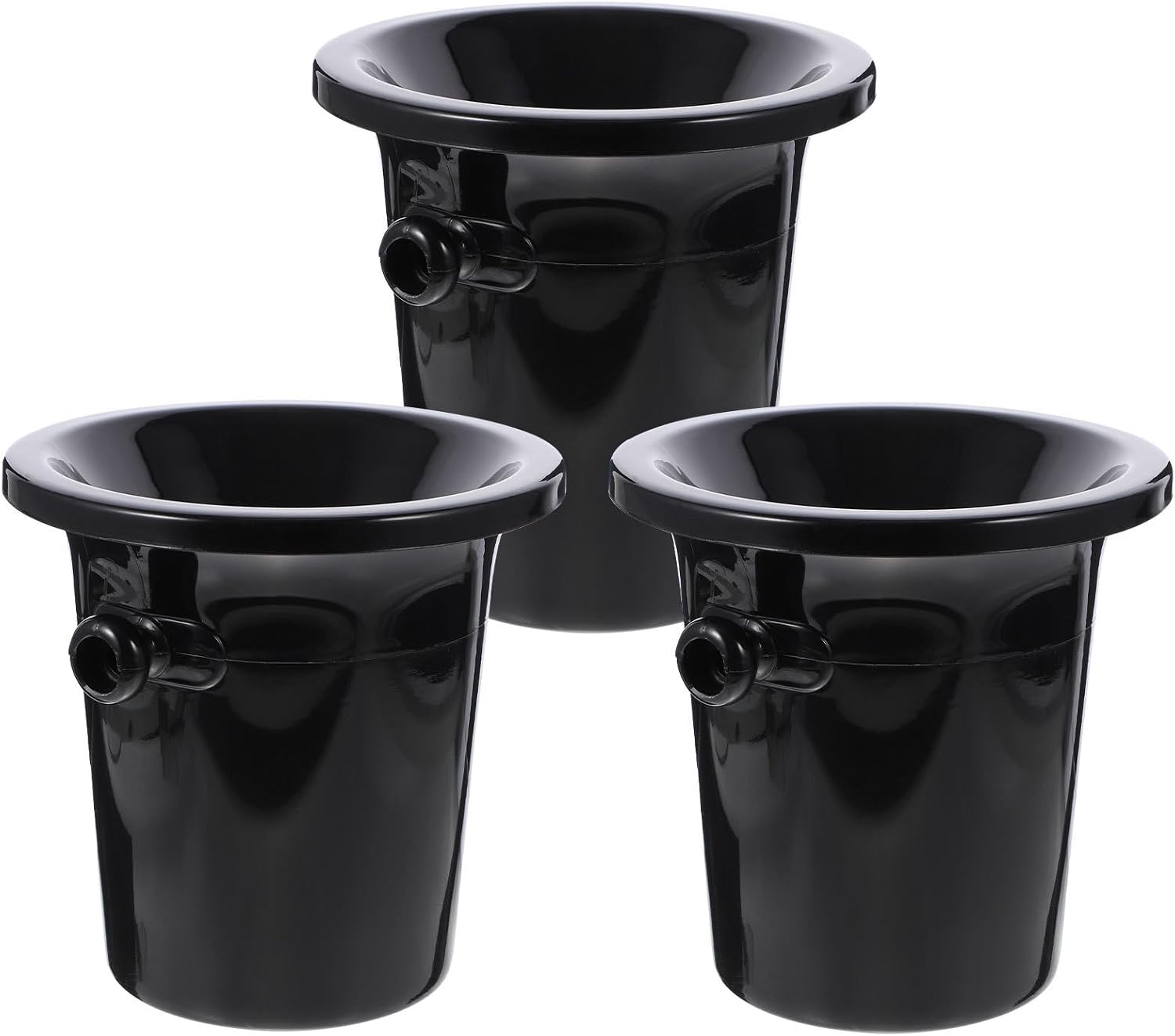 Yardwe Wine Tasting Spittoon Set of 3 Plastic Wine Dump Buckets with Lid 8.2 x 7.8 Inches for Tasting Parties Bars and Events