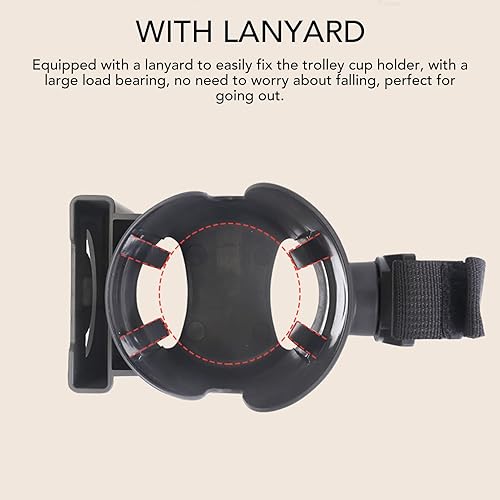 Miniatura 3 de Luqeeg Portavasos para cochecito, soporte universal para taza de bicicleta con soporte para teléfono y organizador, soporte ajustable para botella