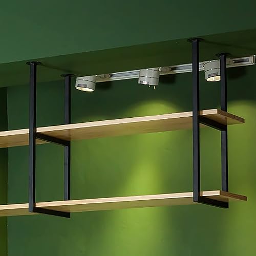 Miniatura 4 de Shelves Ceiling Hanging Floating Shelves - Wall Mounted Plant Stand, Industrial Vintage Solid Wood Storage Rack, for RestaurantBar Display Stand(120