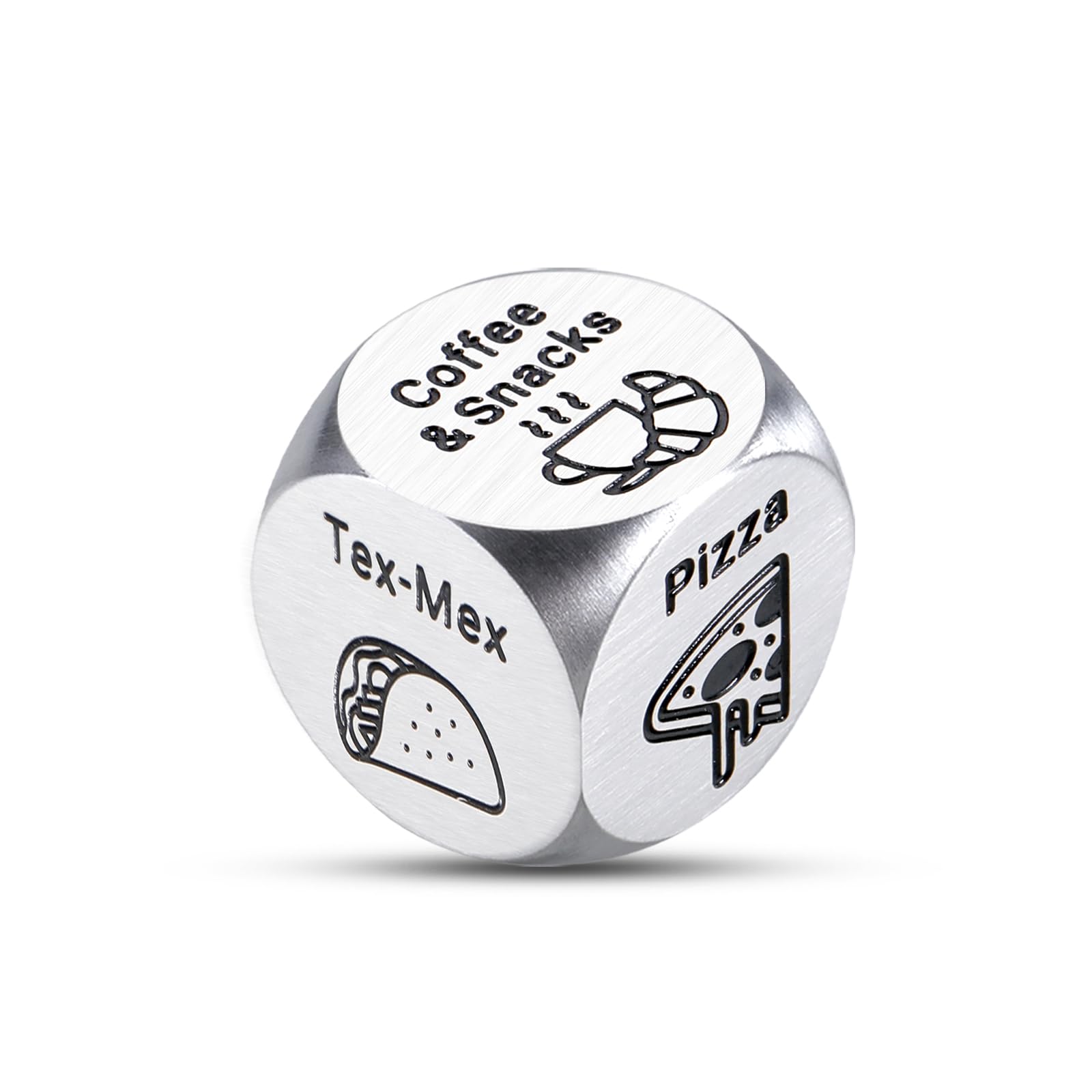 Dadi Decisione Cibo Food Decision - Regalo Coppia, Acciaio, Per San Valentino E Anniversari