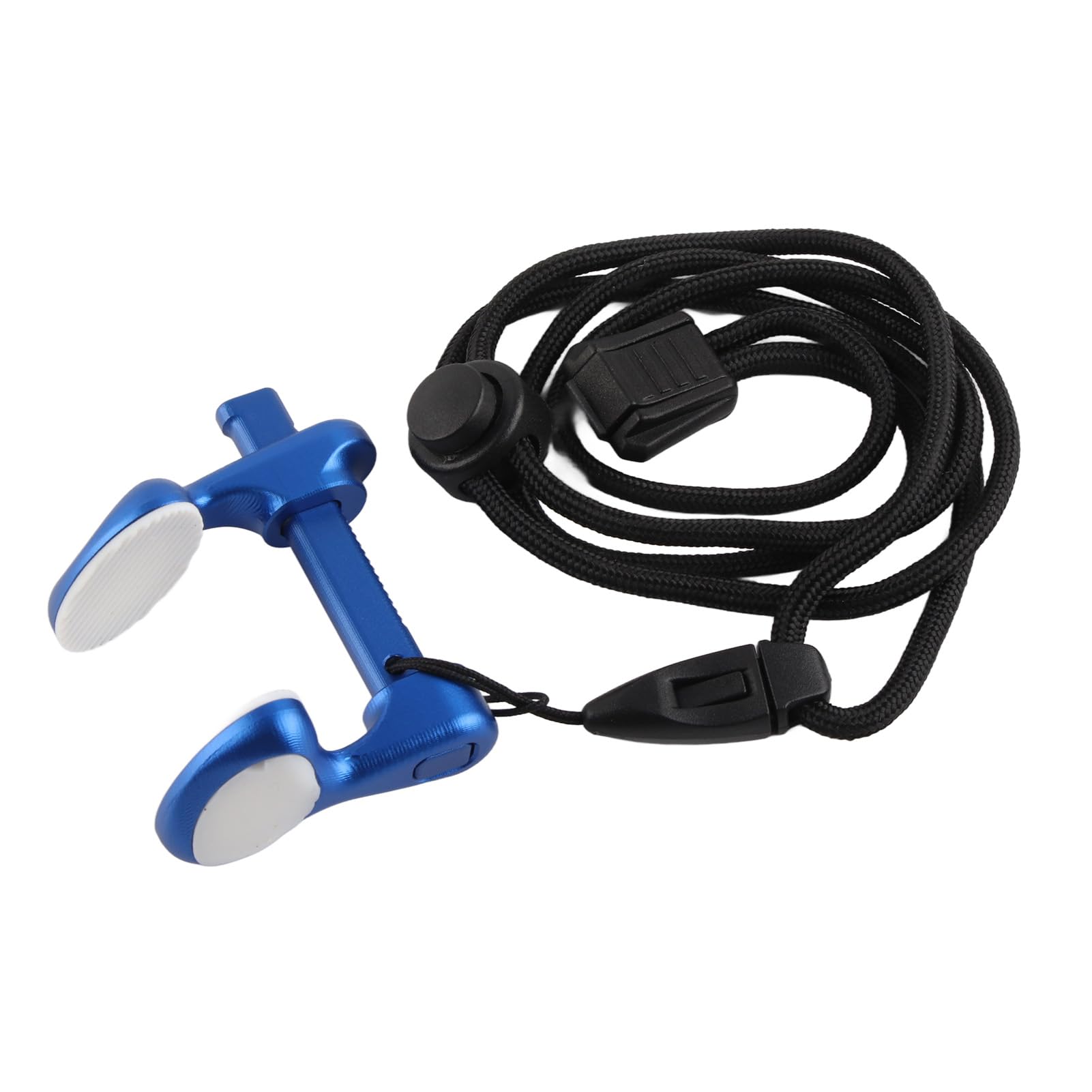 Alomejor Schwimmender Nasenstopfen, Tauch-Nasenklammer aus Aluminiumlegierung, Tauch-Nasenklammer mit Lanyard-Nasenklammern (Blue)