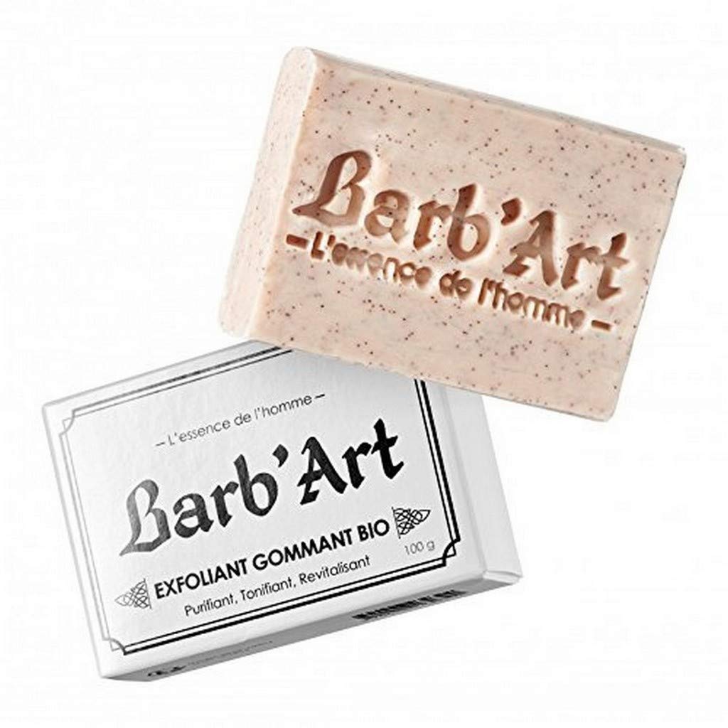 Barb'Art - Jabón exfoliante con almendra suave - Limpieza facial - Para todas las pieles - 100 g