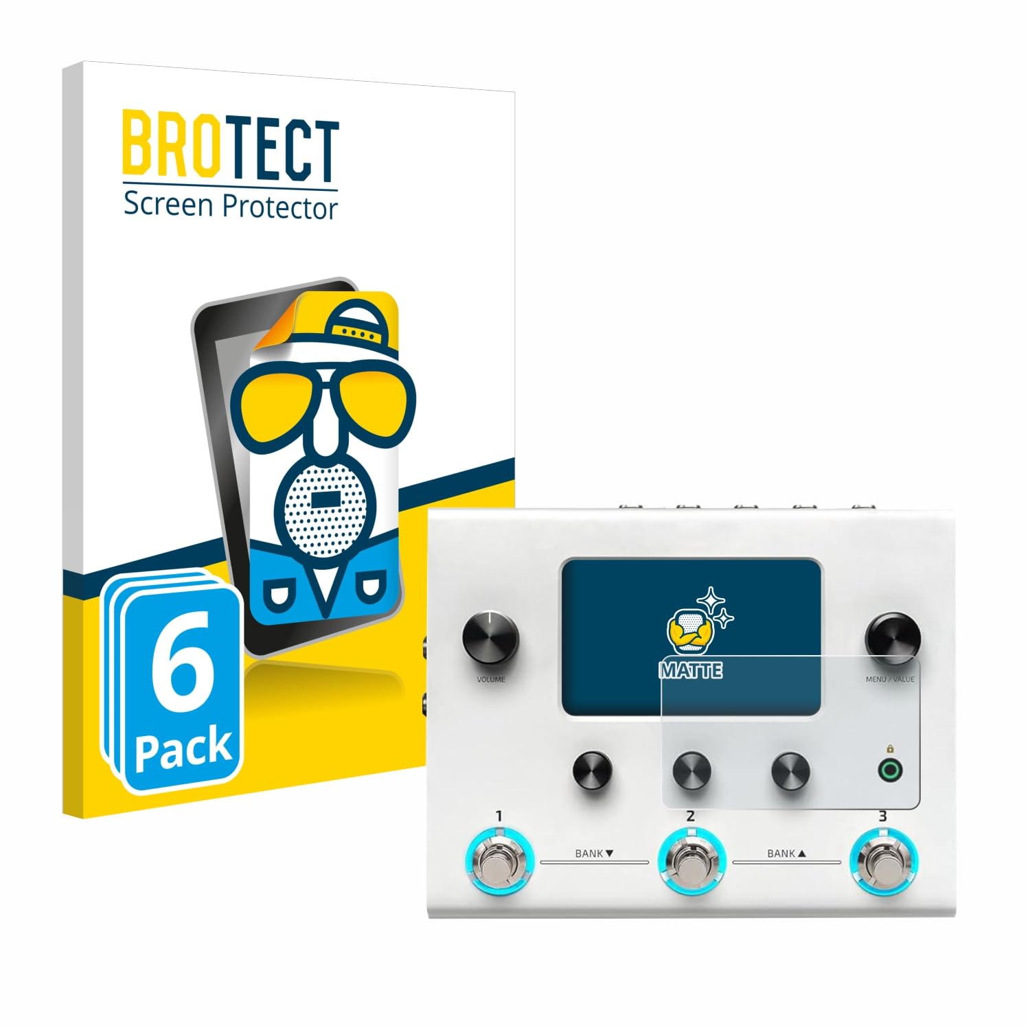 brotect Screen Protector Anti-Glare Compatible with Hotone Ampero II Stomp (6 Pack) Screen Protector Matte, Anti-Fingerprint Protection Film