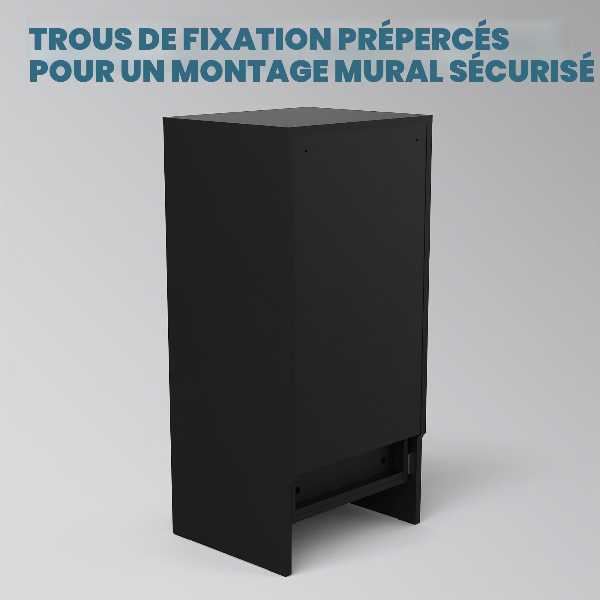 Glorious Vinyl Vault, Black - Rangement pour Vinyle