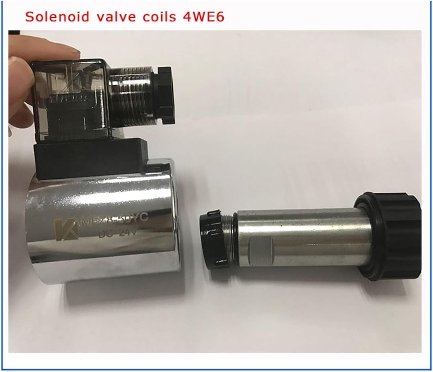 MFZ8-50YC Hydraulic solenoid valve 4WE6 coils, height 50.5mm, inner hole 23.2mm, DC12V DC24V AC110V AC220V(Coils and Stem,24V)