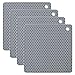 Produktbild rainday Silikon-Tischmatten-Set, hitzebeständig, 4 Stück, rutschfeste Küchentisch-Pads, Mehrzweck-heiße Pads, waschbar, große Arbeitsflächenschutz zum Kochen und Essen (grau)