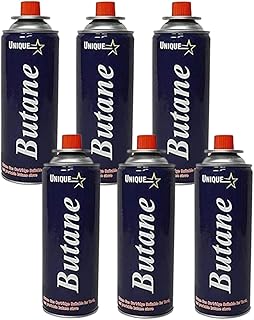 Butane Gas Can For Camping Stoves | High Pressure Flame Portable Liquefied Refill Canister | Welding Fuel To Refill Flame Lighters, Gas Torch Lighter (Pack Of 2)