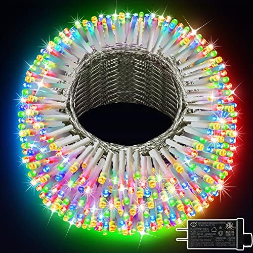 Out of doors Christmas LED String Lights 500 LEDs/197 FT Plug in Fairy Gentle with 8 Lighting Modes & Timer Waterproof for House Backyard Yard Xmas Marriage ceremony Vacation Celebration Thanksgiving Pageant Ornament