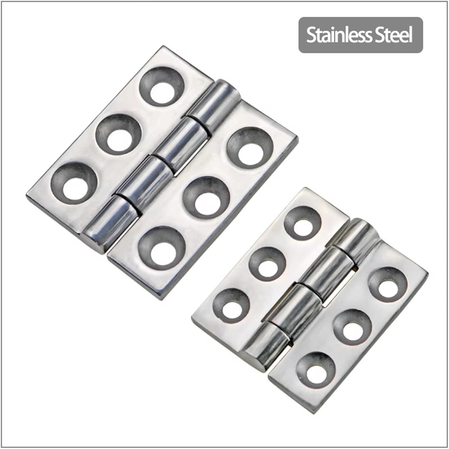 Stainless Steel Shaped Large Hole Fastening Hinge Machinery Equipment Hinges 1Pcs ﻿(80X65)