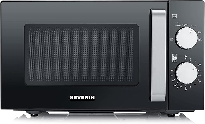Microwave w/ceramic plate 20l/800w severin black/steel (24203) 7761