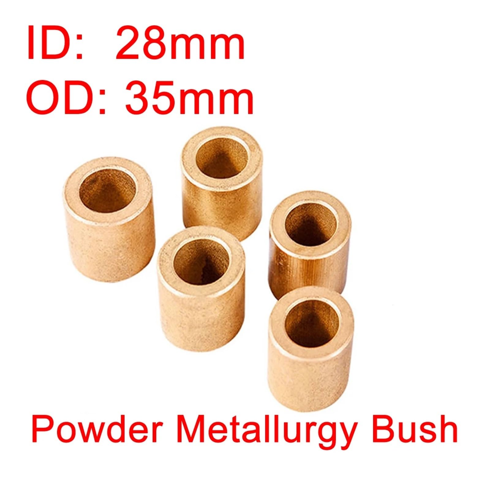 4/10PCS Cuscinetto Poroso Metallurgia Delle Polveri Bronzo Olio Bush Guida Manicotto ID 28 MILLIMETRI 28X35X22 25 30 32 35 40 di Precisione Base In Rame(10pcs,28X35X35)