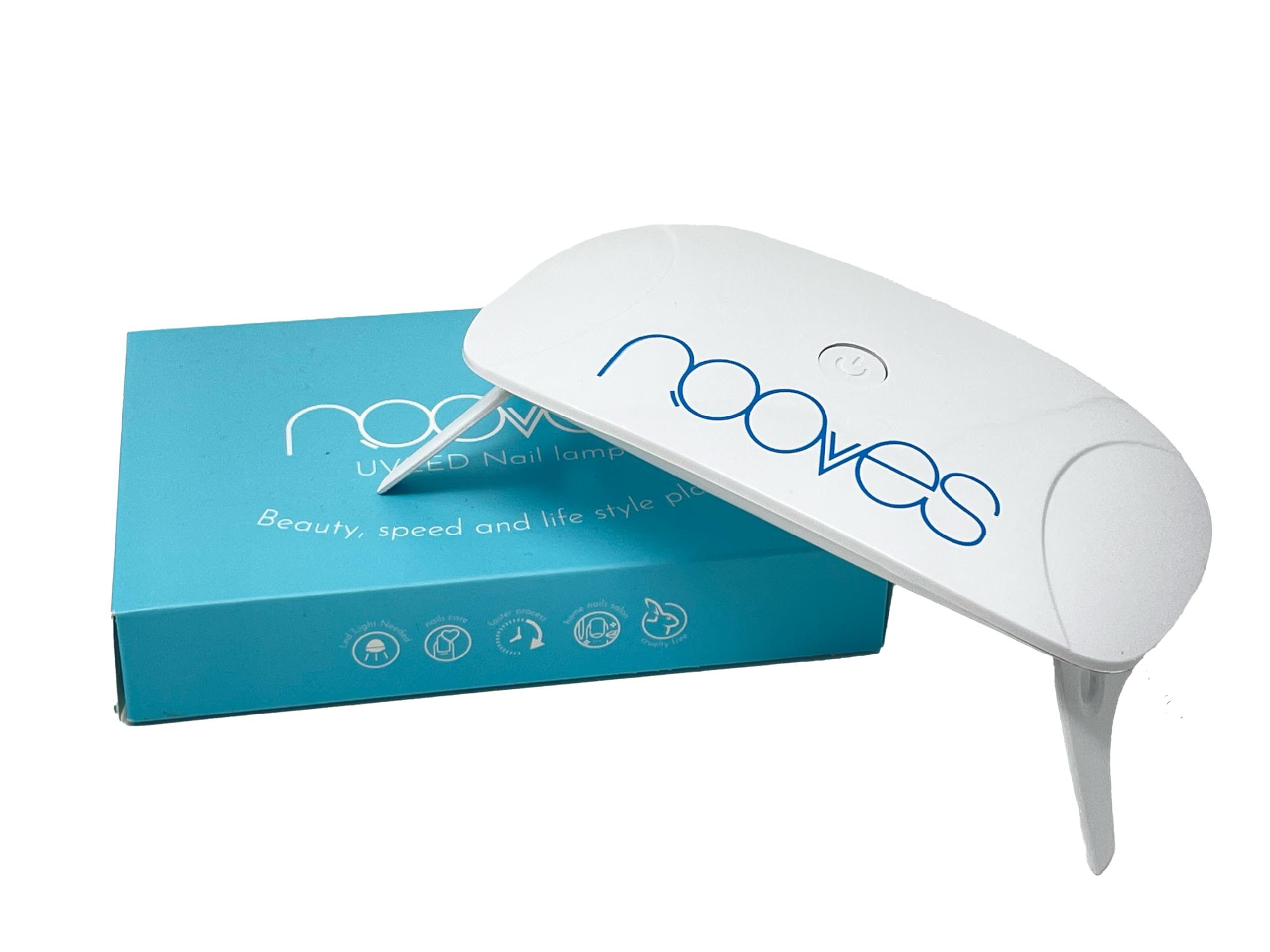 NOOVES - Lámpara Uñas UV/LED, Lámpara de Secado de Uñas de 8w, con 8 Potentes Luces, 2 Longitudes de Ondas y Temporizador Ajustable, Lámpara Uñas de Gel Portátil, Curan de Manera Rápida y Segura