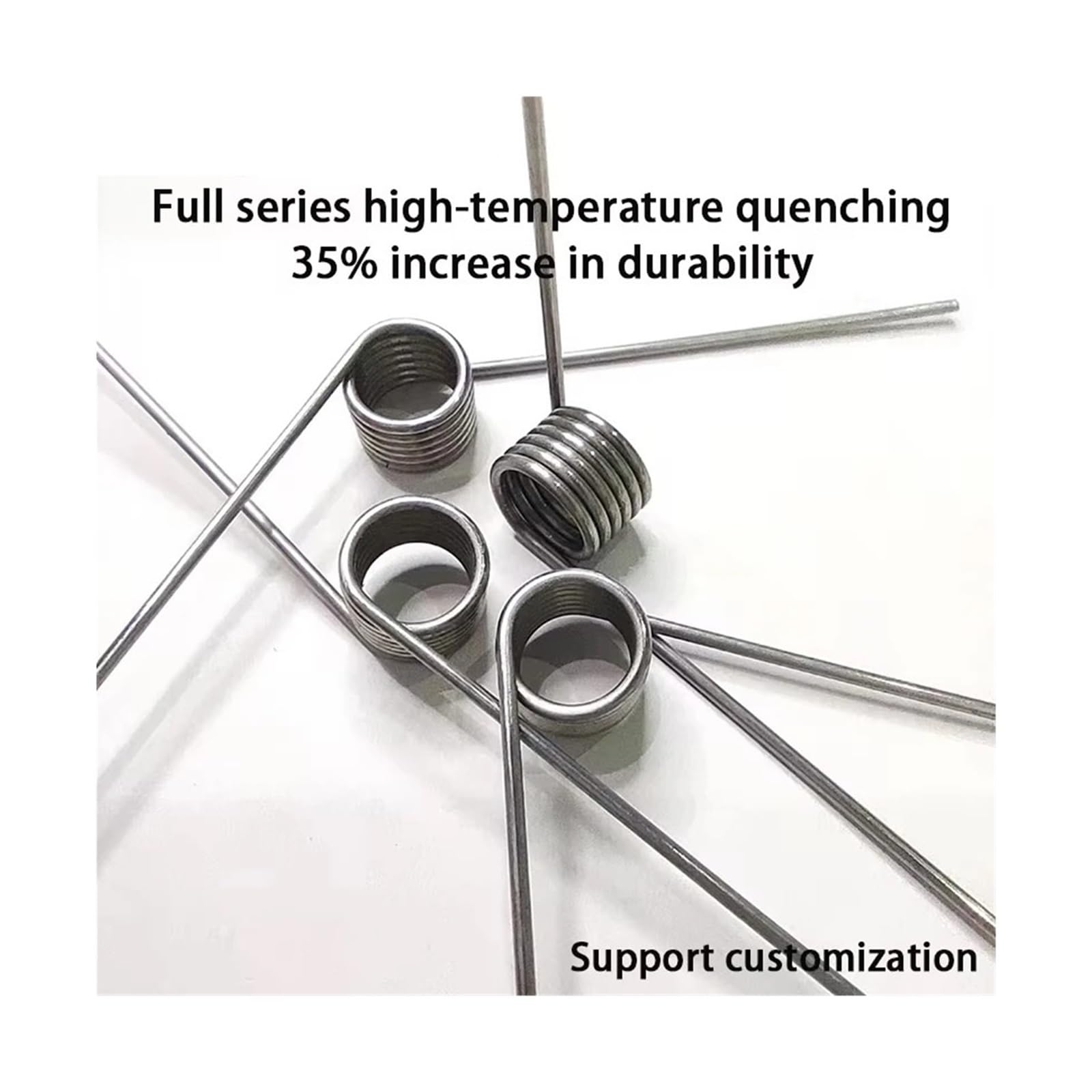 5 Stück Edelstahl-Torsionsfeder V-förmig 0,8 mm
