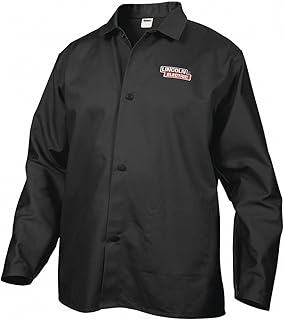 Lincoln Electric Welding Jacket - Flame-Retardant Polyester, Black, X-Large, Model Number KH808XL