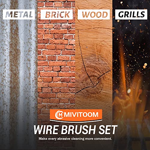 Wire Brush Set of Heavy Duty Steel Brush with Ergonomic Handle, 2pcs Wire Brushes for Cleaning Rust and Heavy Dirt 7 Wire Brush Set of Heavy Duty Steel Brush with Ergonomic Handle, 2pcs Wire Brushes for Cleaning Rust and Heavy Dirt - Image 7