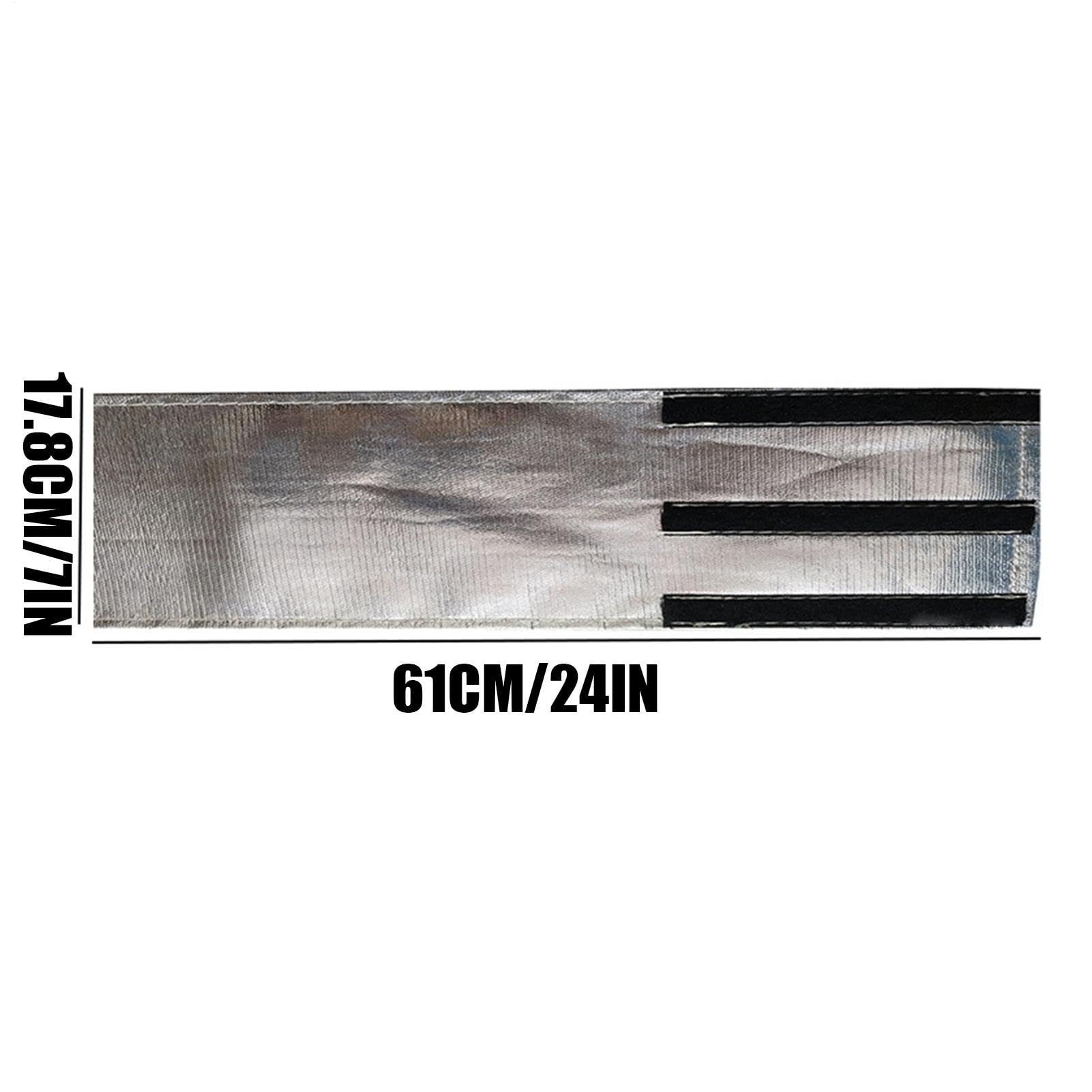 Escudo de aislamiento térmico - fuerte protectora de 24 pulgadas | Cubierta automotriz de aluminio: el protector térmico adhesivo para el motor de escape de arranque motor de furgoneta sedán
