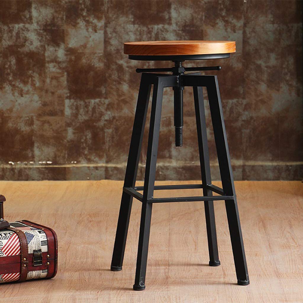 椅子 Vintage Bar chair Cadeira estilo bar vintage para família, assento de madeira retrô