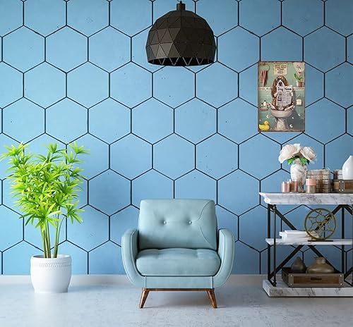 Miniatura 6 de Basset Hound - Letrero de metal con texto en inglés Basset Hound para leer periódico, decoración de baño retro para inodoro, baño, basset hound,