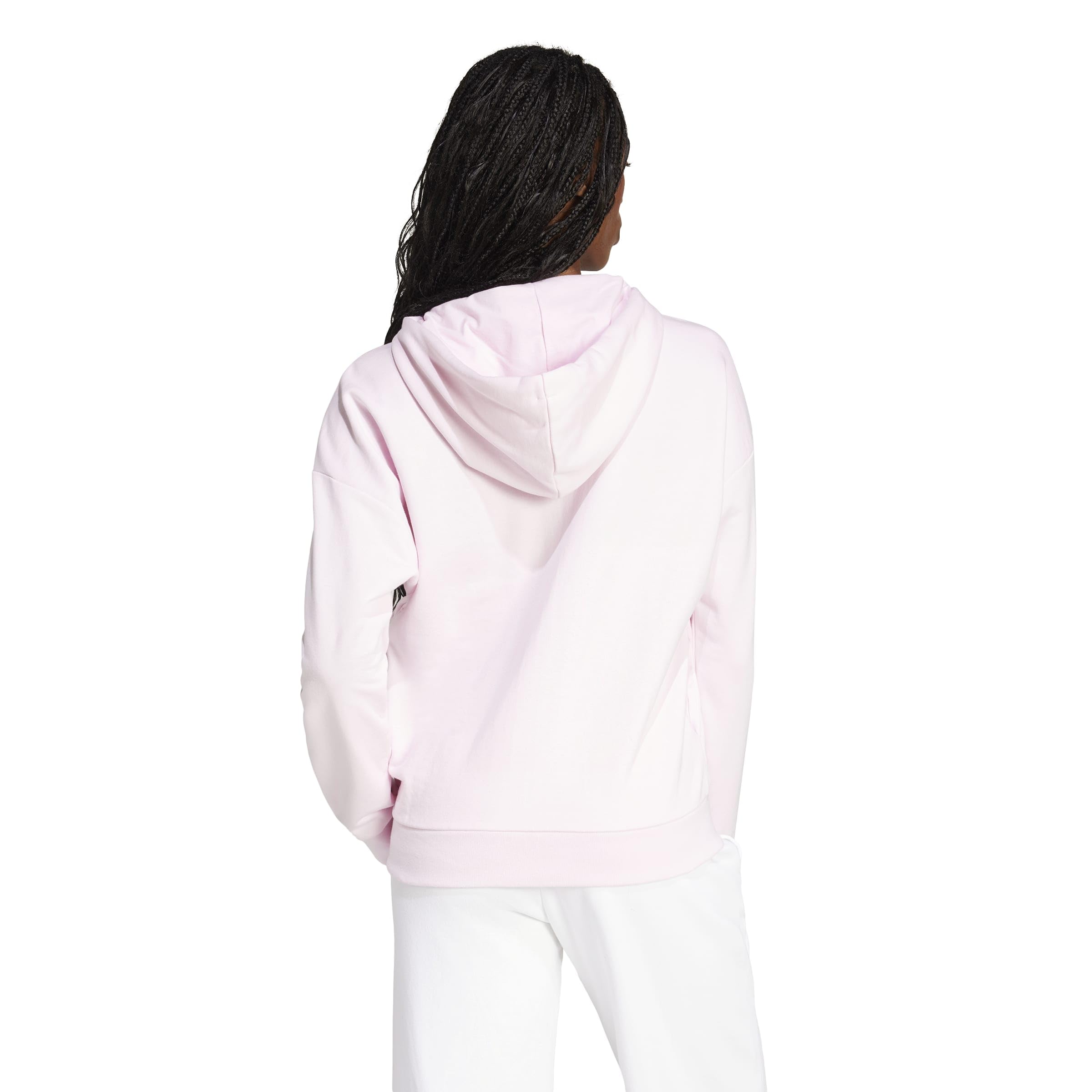 adidas Kobiety ESSENTIALS LINEAR FULL ZIP FRENCH TERRY HOODIE, clear pink/white, S